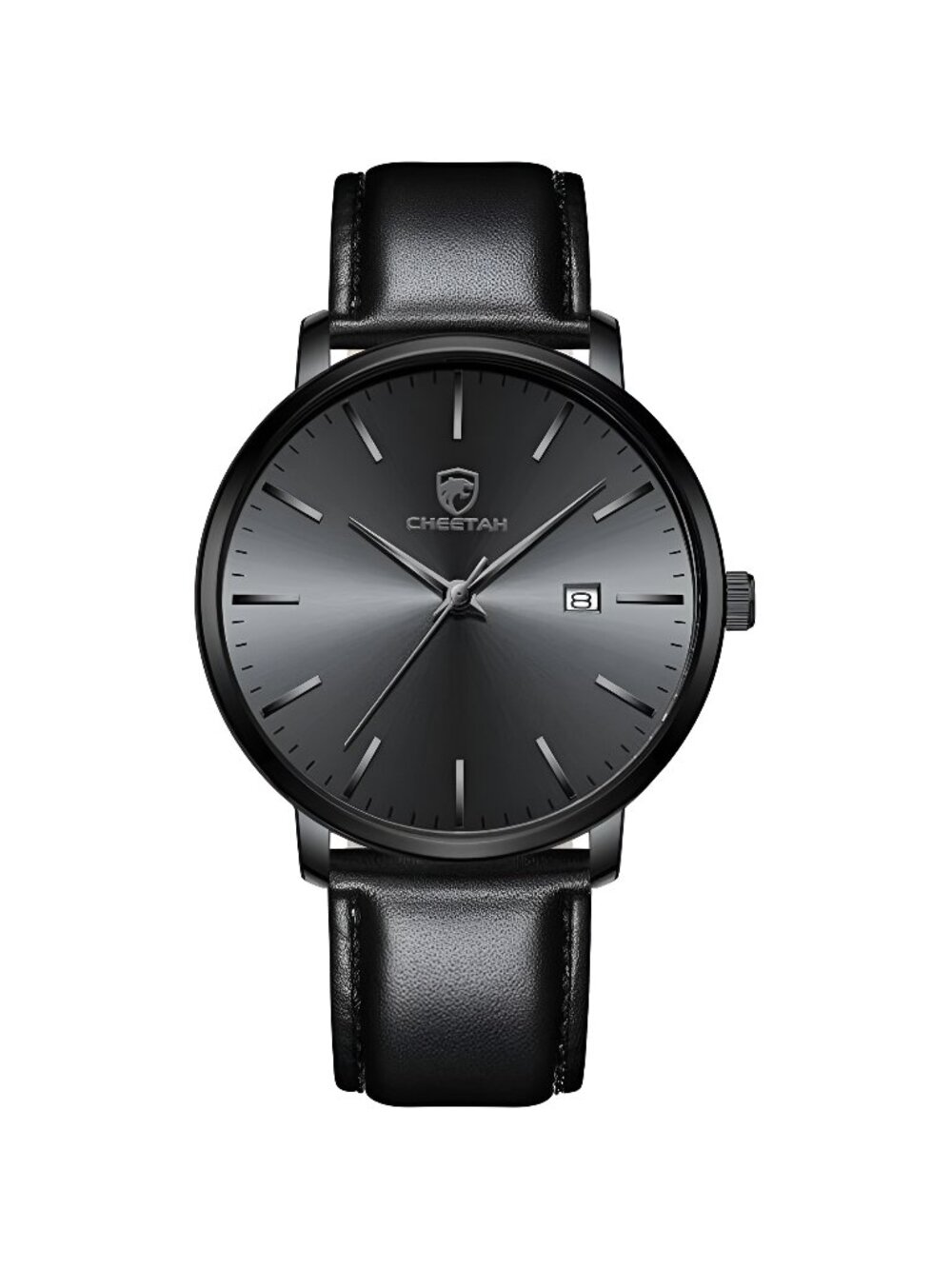 Minimalist Waterproof Quartz Watches for Men with Leather Strap